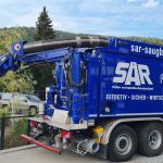 Zella-Mehlis: Absaugung / Reinigung Bachbett mit dem SAR Saugbagger